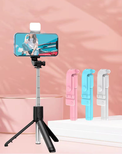 Selfie Stick Tripod with Integrated Lights